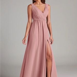 Azazie Dusty Rose Sleeveless Maxi Dress
